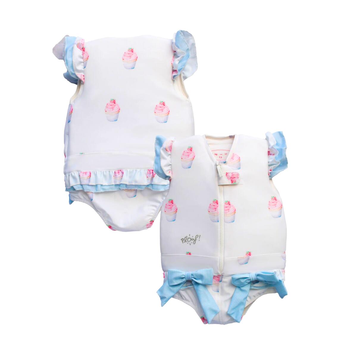 Plouf - Maillot De Bain Flottant Fille  : Charlotte - Gilet De Natation - Blanc - Decathlon