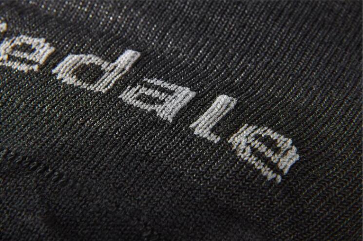 Chaussettes en laine pour hommes Noir 3/4