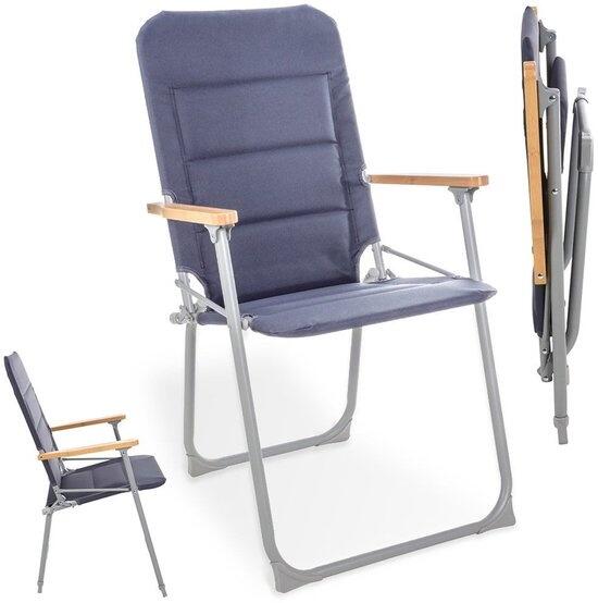 Duurzaam Bamboehout Opvouwbare Tuin- en Campingstoel – Set van 4 3/3