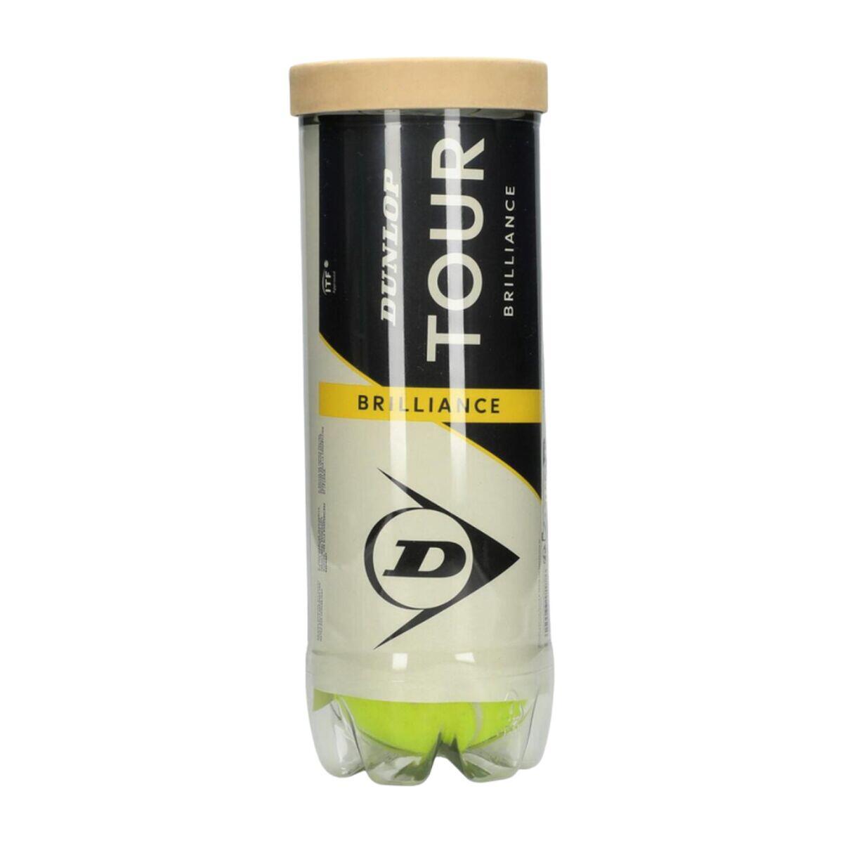 Dunlop - Balles De Tennis Dunlop D Tb Tour Brillance 3 Pet 601620 Jaune - Balle Pelote Gomme Pleine - Multicolore - No Size - Decathlon