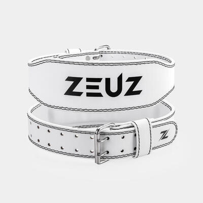 Zeuz lifting belt voor fitness & crossfit – gewichthefriem – wit - maat l