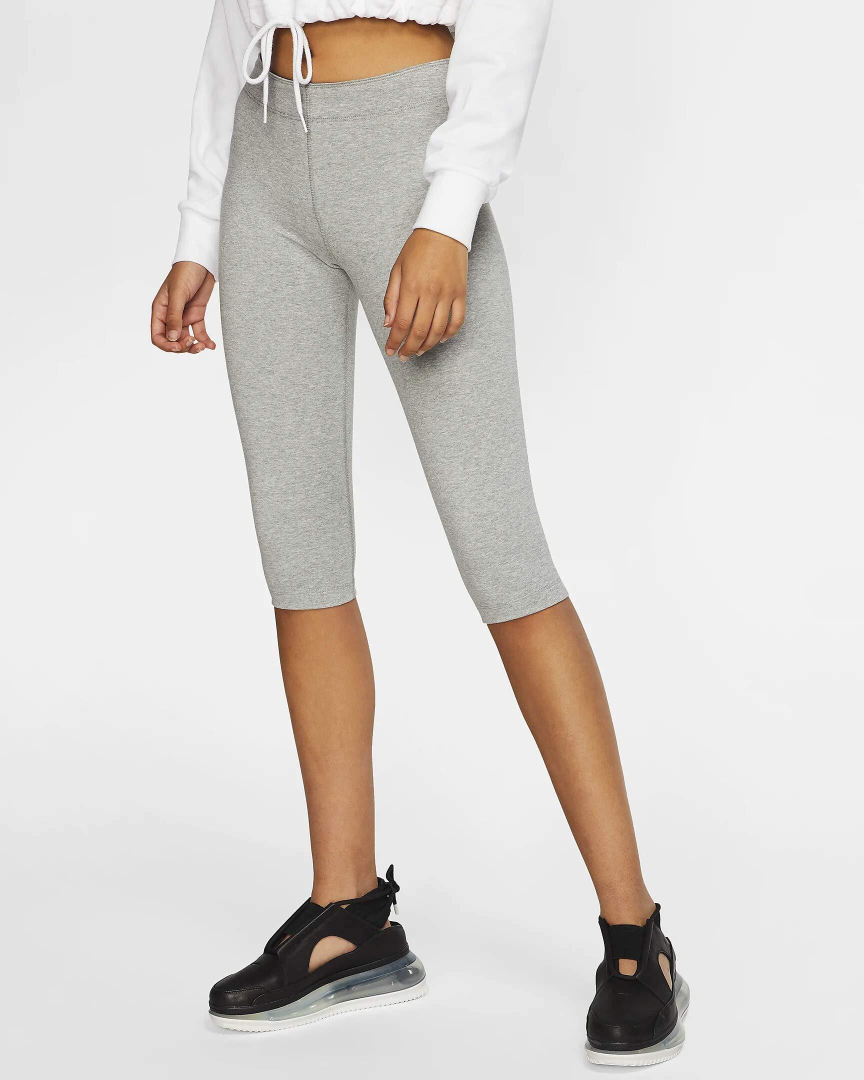 Pantaloni Sportivi Nike Donna Legasee Lunghezza Ginocchio, Grigio Scuro/Nero, M 2/3