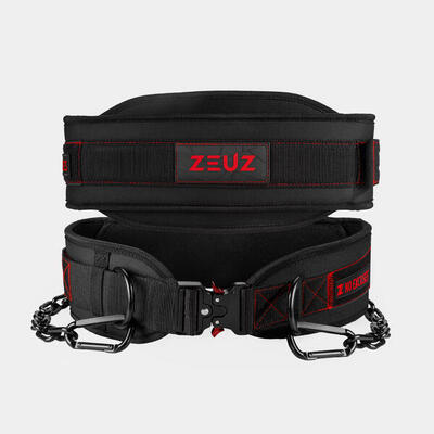Zeuz dip belt no excuses - dipping riem & gewicht pull ups gordels – zwart