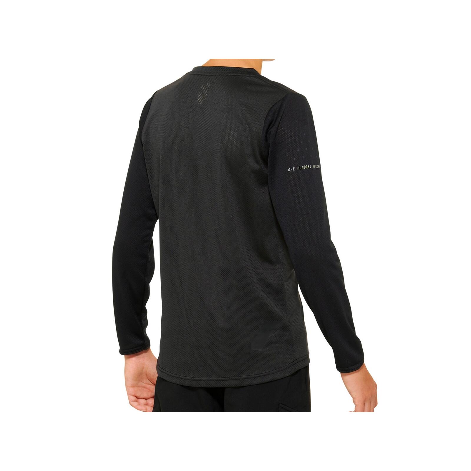 100% Ridecamp Youth Long Sleeve Jersey  Black/Charcoal M 2/2