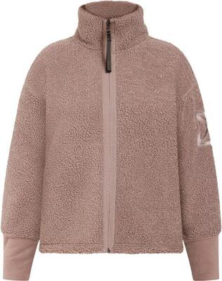 Mella full-zip vest dames lange rits fleece bark