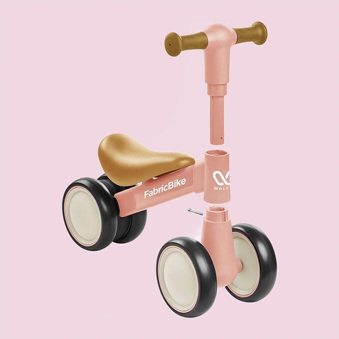 Walker - Vélo bébé sans pédales 10-24 mois, 4 roues. Pink 3/5