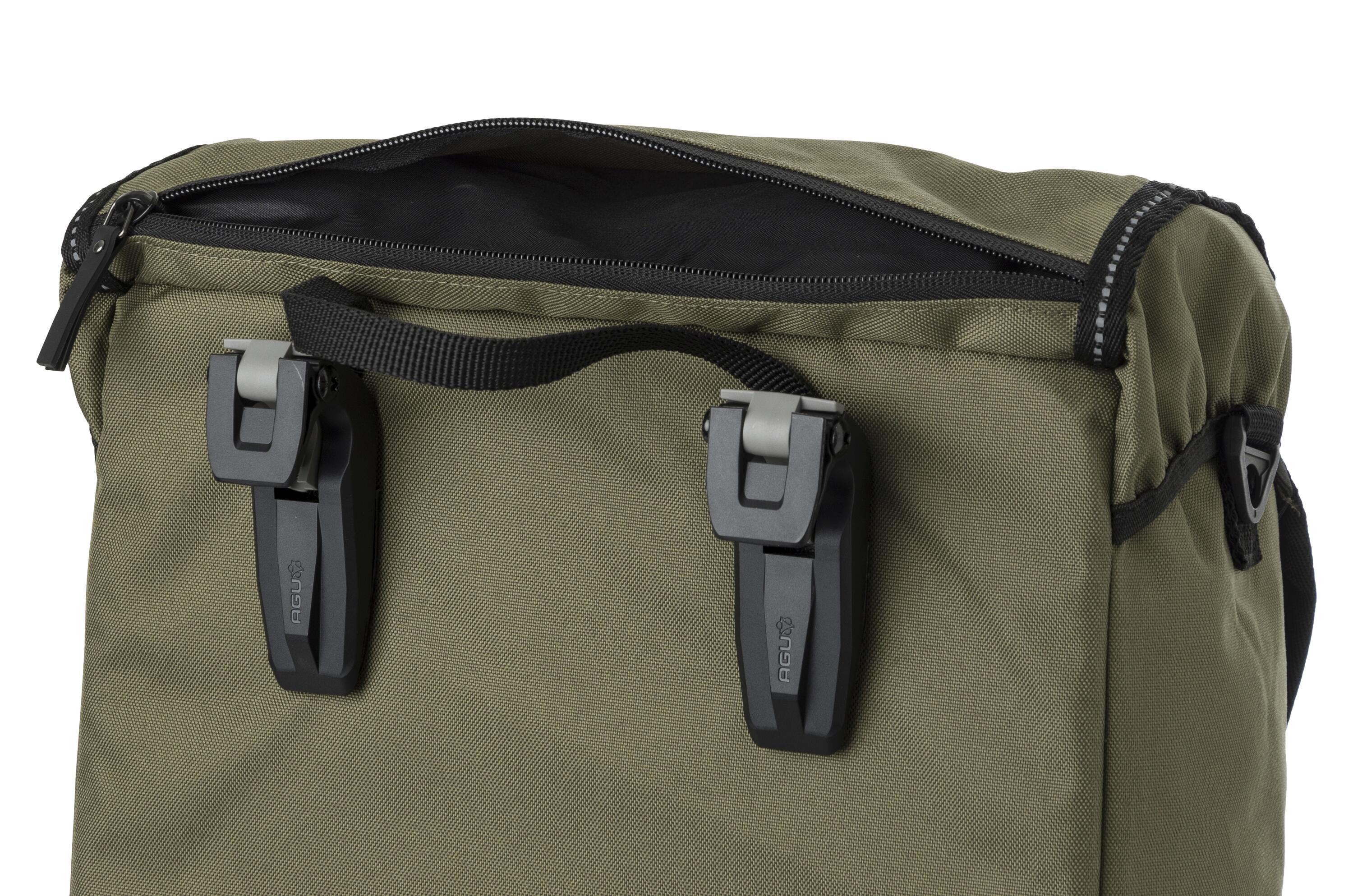 Unibag Traffic Einzelne Fahrradtasche Basics Army Green Click'nGo 3/6