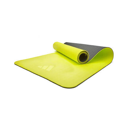 Tapis de yoga double face Adidas - 6 mm - Bleu / Jaune