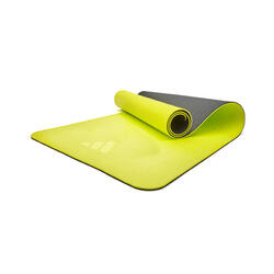 Tapis de yoga double face Adidas - 6 mm - Bleu / Jaune