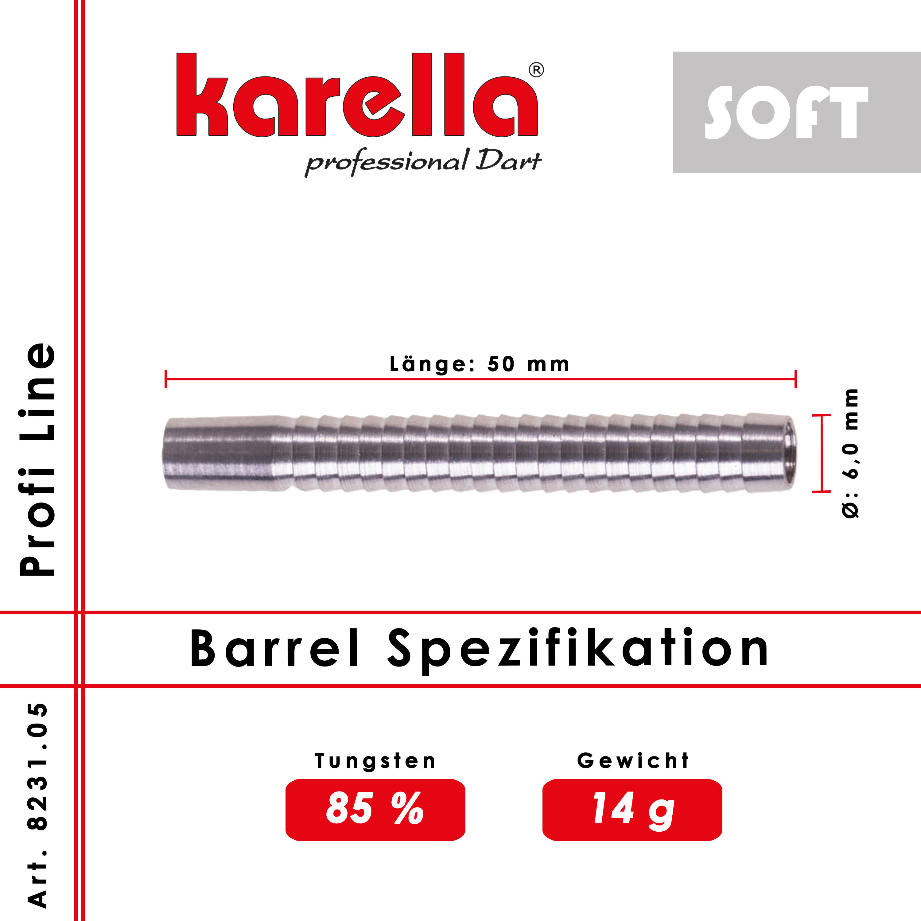 Softbarrel Karella Profi Line PLS-05 85% Tungsten 2/2