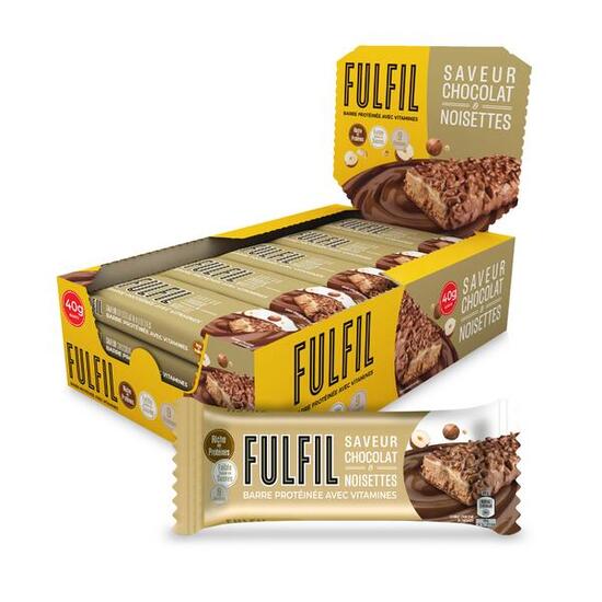 Fulfil Chocolat - Noisettes 40g - Boîte de 15 barres