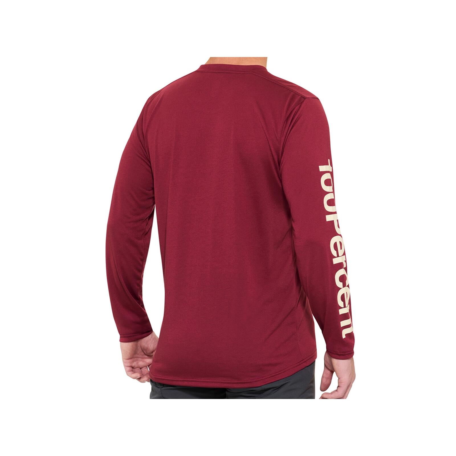 100% Airmatic Long Sleeve Jersey Merlot S 2/2