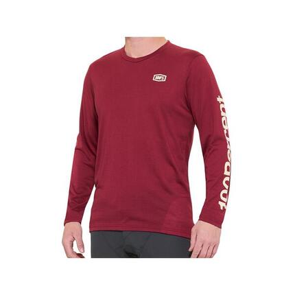 100% Airmatic Long Sleeve Jersey Merlot S