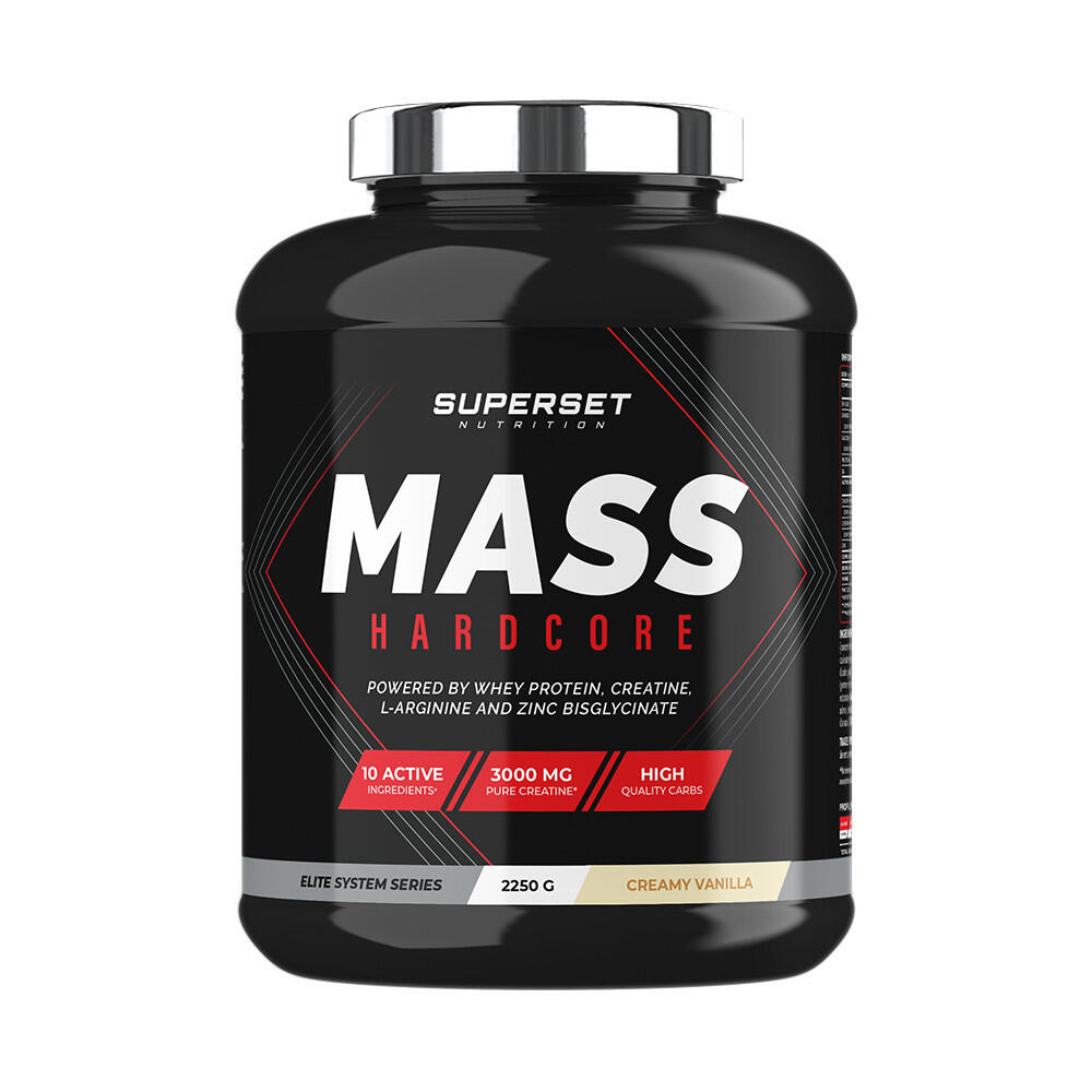 SUPERSET NUTRITION Stijgers - Massa Hardcore (2,25kg) - Romige Vanille