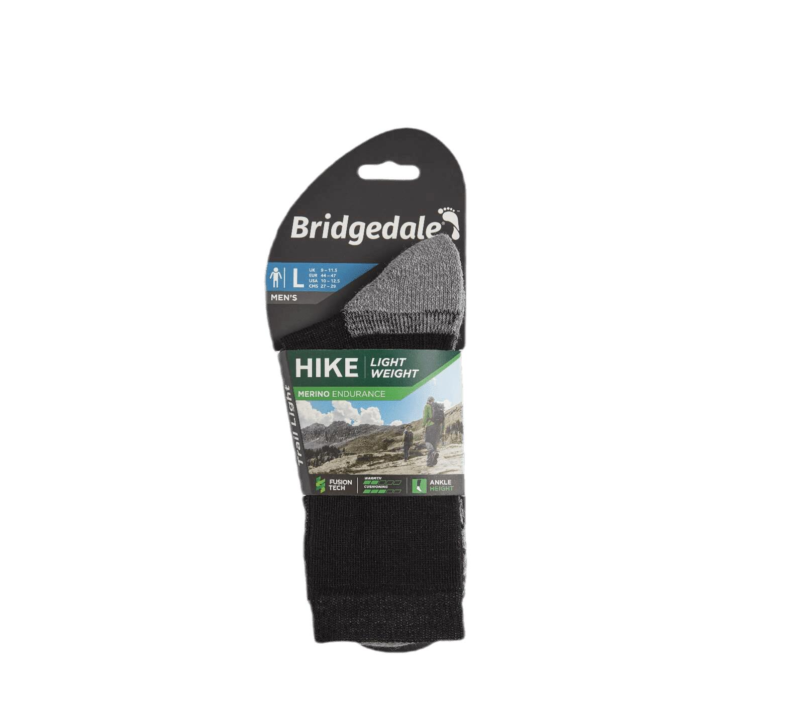 Wand socks Bridgedale Lightweight Merino Performance 3/4 Crew Zwart/Zilver 3/5