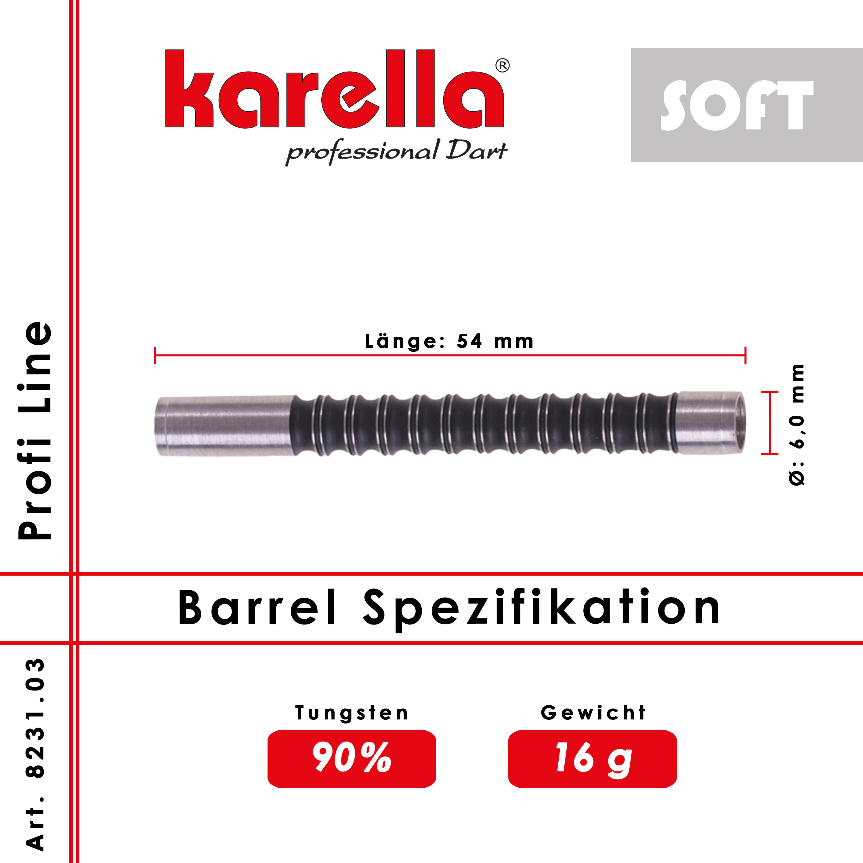 Softbarrel Karella Profi Line PLS-03 90% Tungsten 16g 2/2