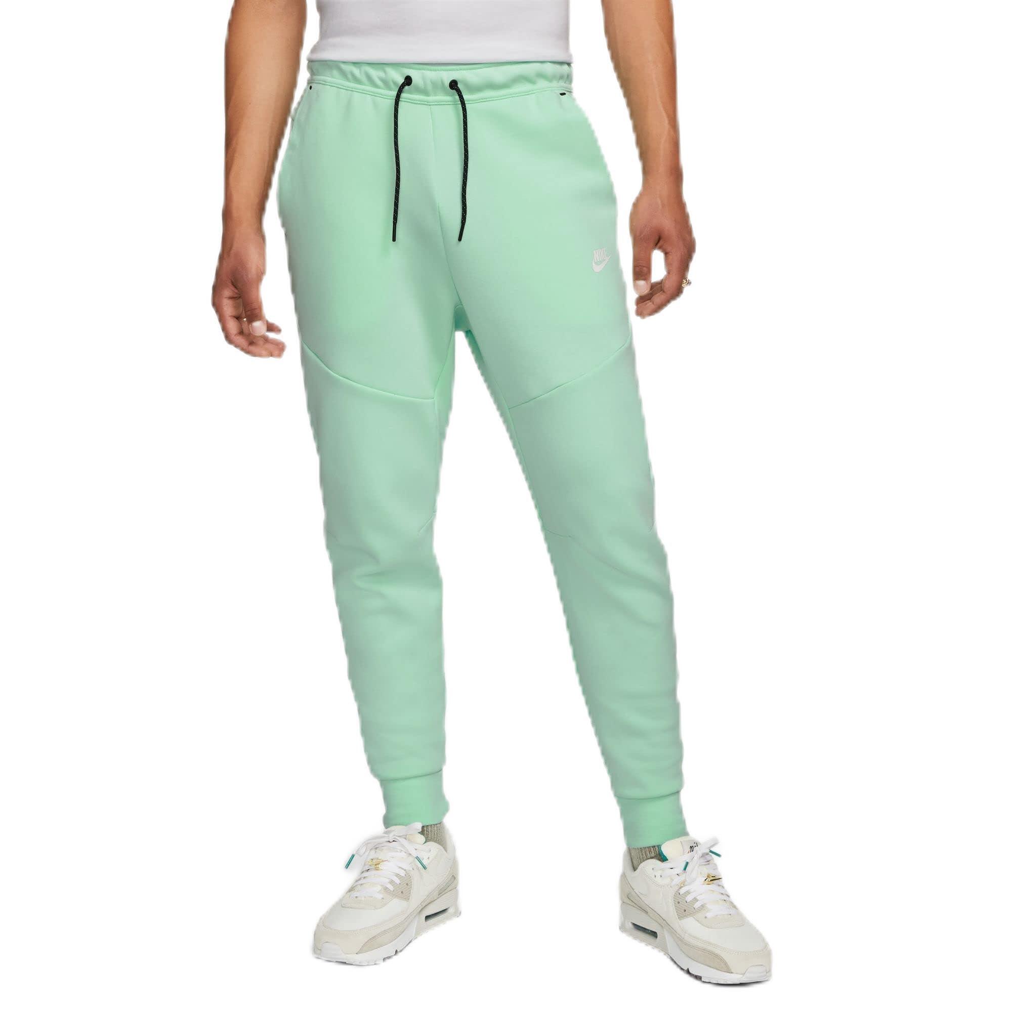 NIKE Pantaloni in pile Nike Sportswear Tech per uomo, Menta Foam/Sail, taglia M