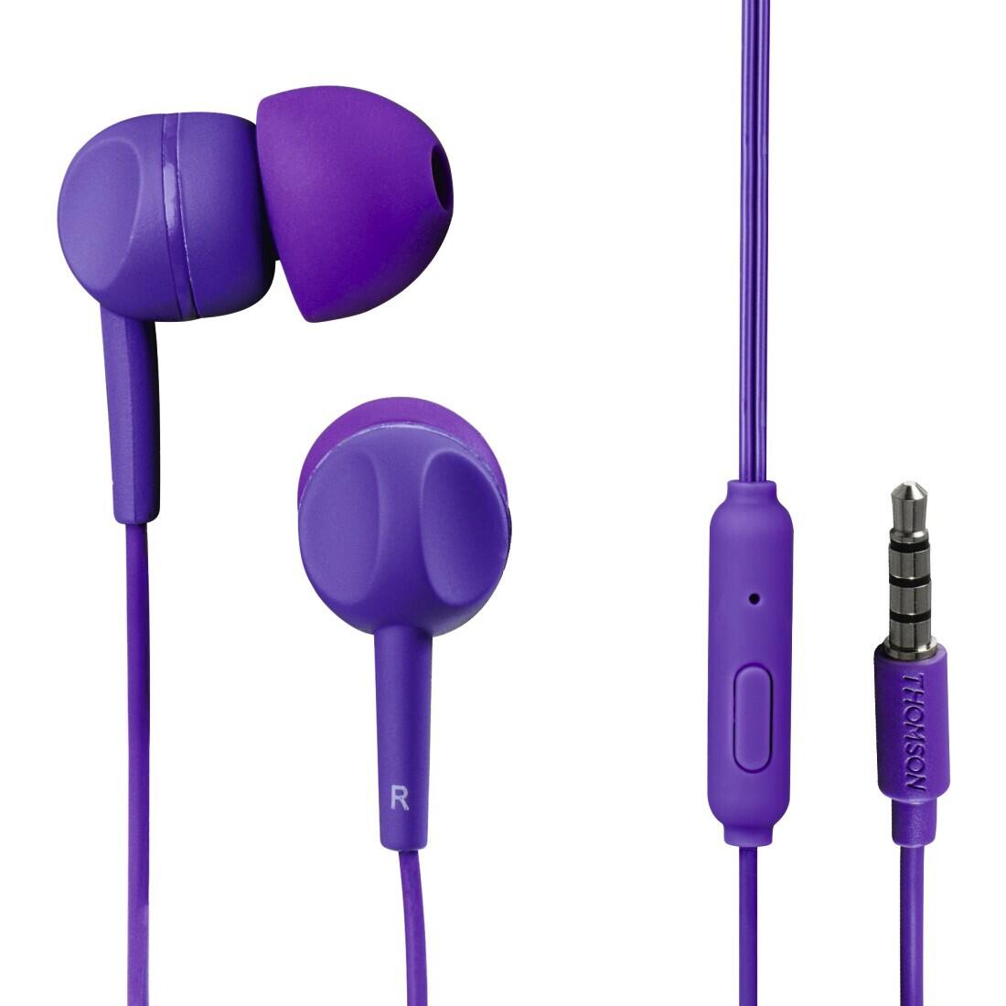 THOMSON THOMSON Kopfhörer EAR3005PL, In-Ear, Mikrofon, lila