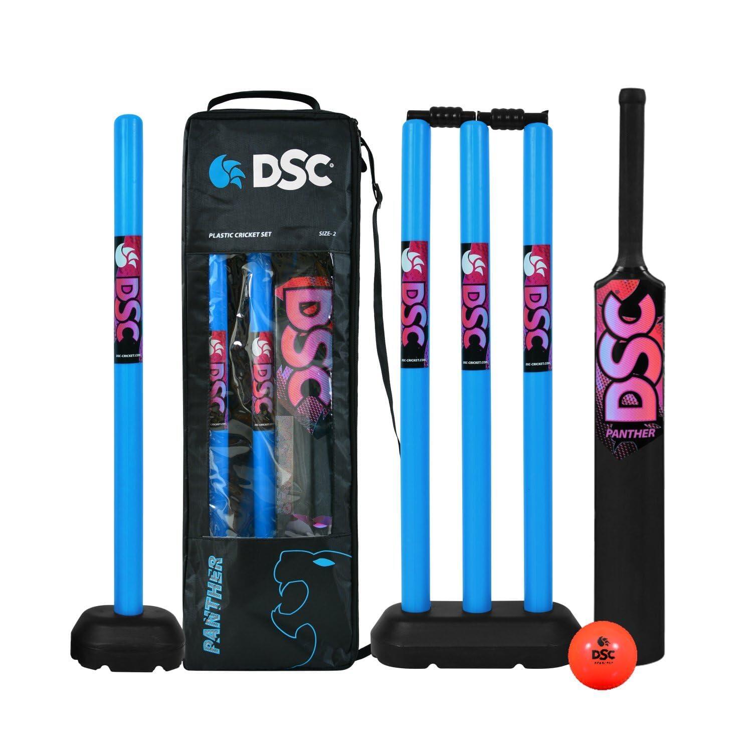 DSC DSC Panther Cricket Set Kinder | Größe 2 | Schwarz/Blau | Komplettset