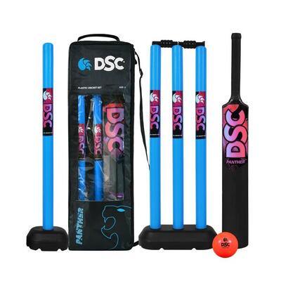 DSC Panther Cricket Set Kinder | Größe 2 | Schwarz/Blau | Komplettset