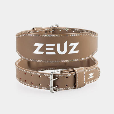 Zeuz lifting belt voor fitness & crossfit – gewichthefriem – beige - maat xl