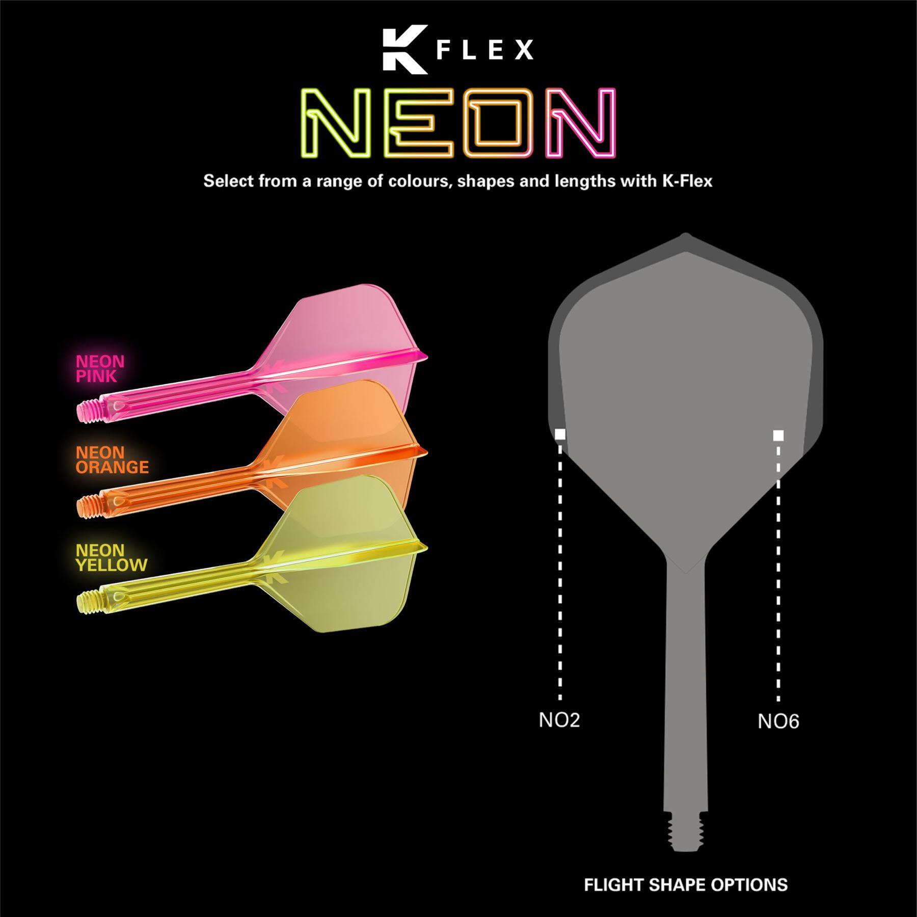 Target K-Flex Flightsystem No.2 19 mm kurz neon orange 3/6