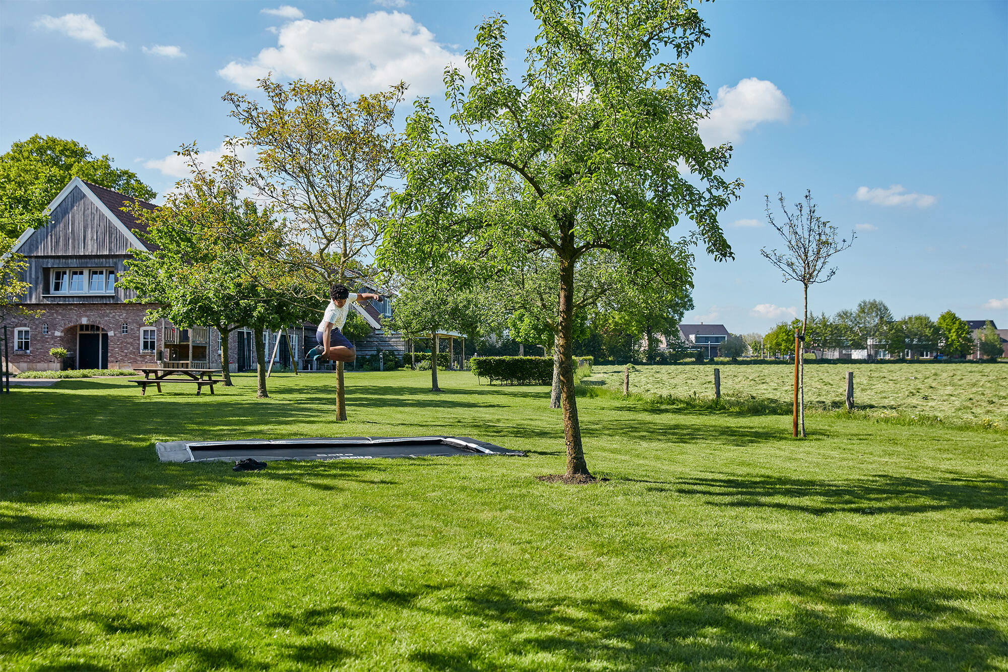 Royal Baseground Sports - Inground trampoline - 396x244cm - Zwart 7/8