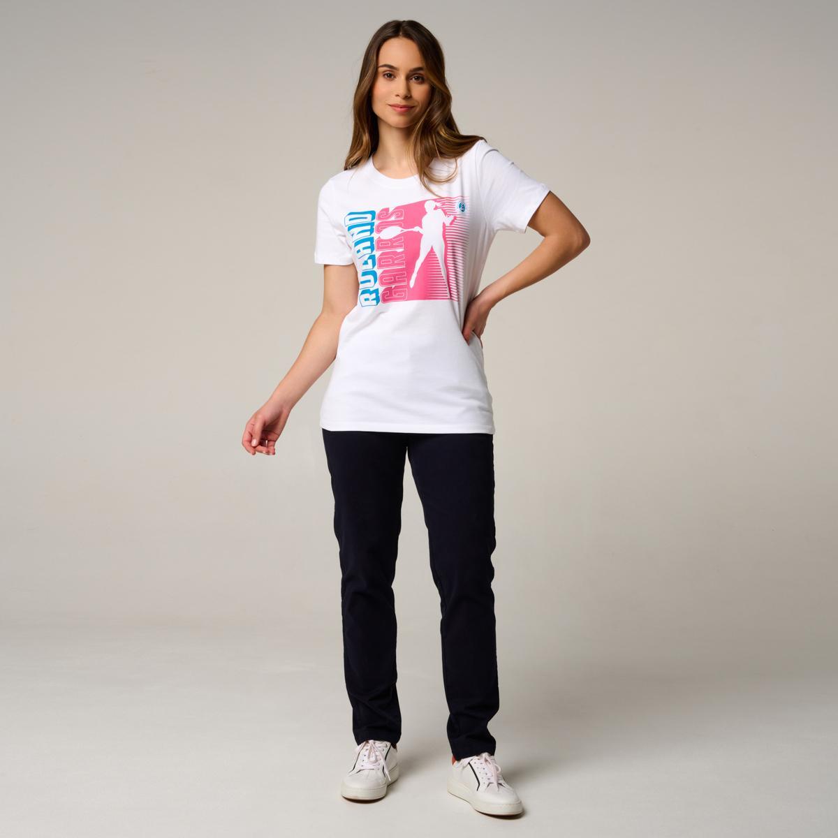 T-shirt Joueuse femme Roland-Garros - Blanc 3/5