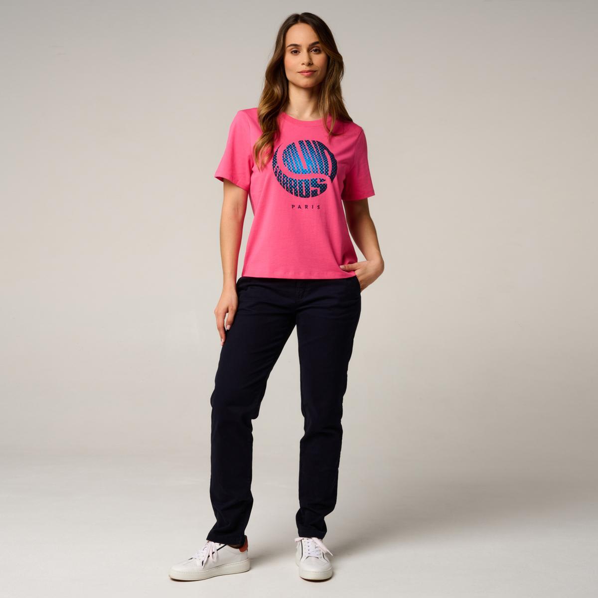 T-shirt Balle crop femme Roland-Garros - Rose 3/5