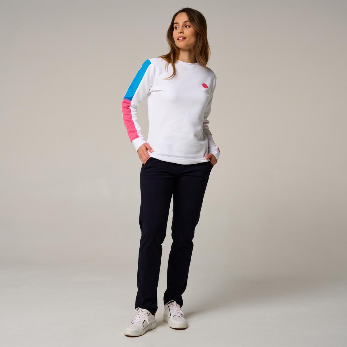 Sweat Pop Energy femme Roland-Garros - Bleu et Rose 4/5