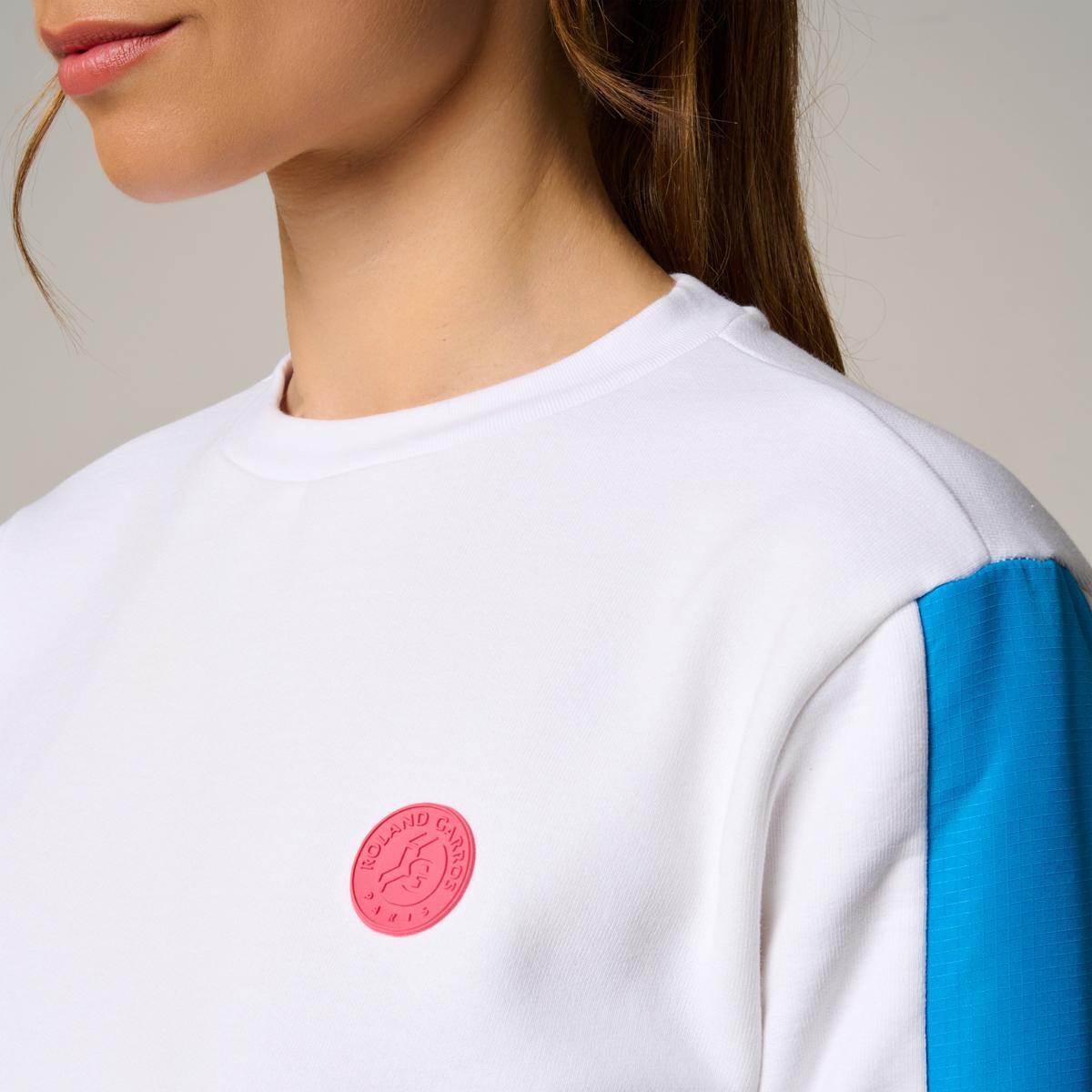 Sweat Pop Energy femme Roland-Garros - Bleu et Rose 2/5