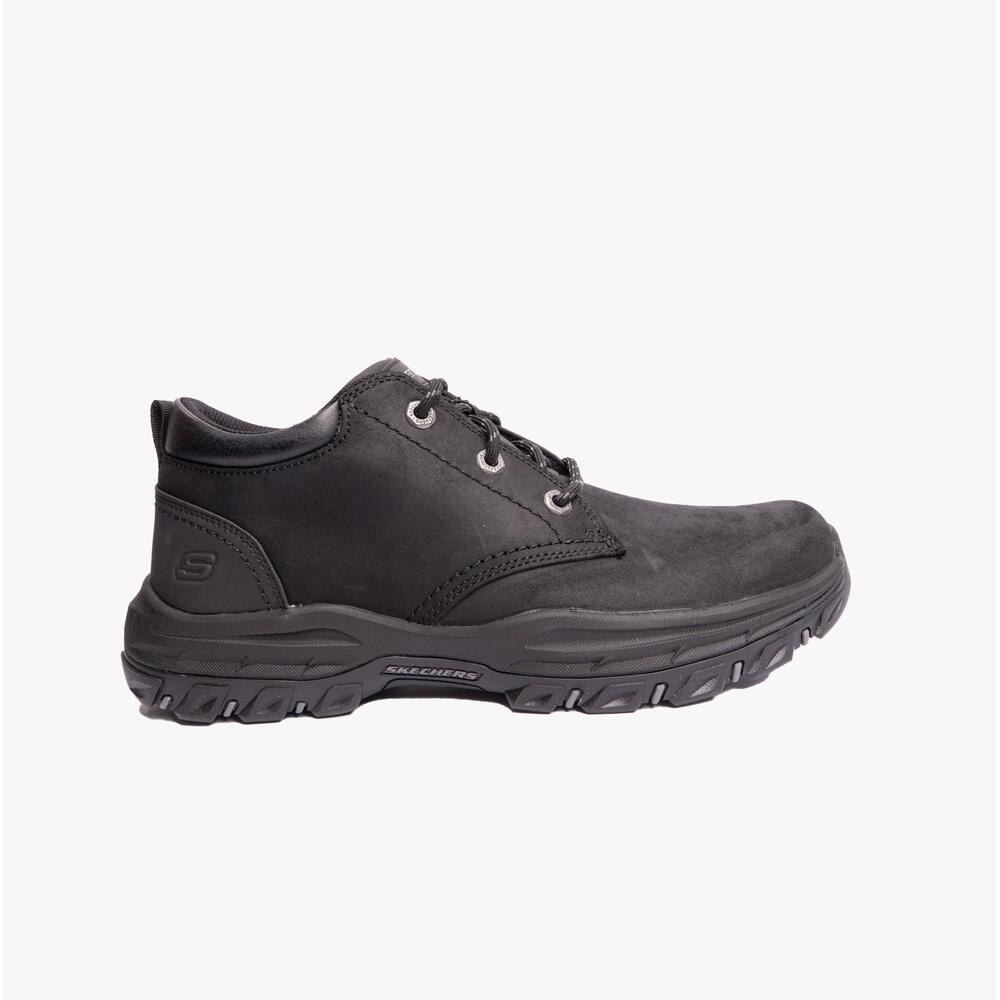 204921/blk Mens Low Top Lace Up Hiking Boots 1/1