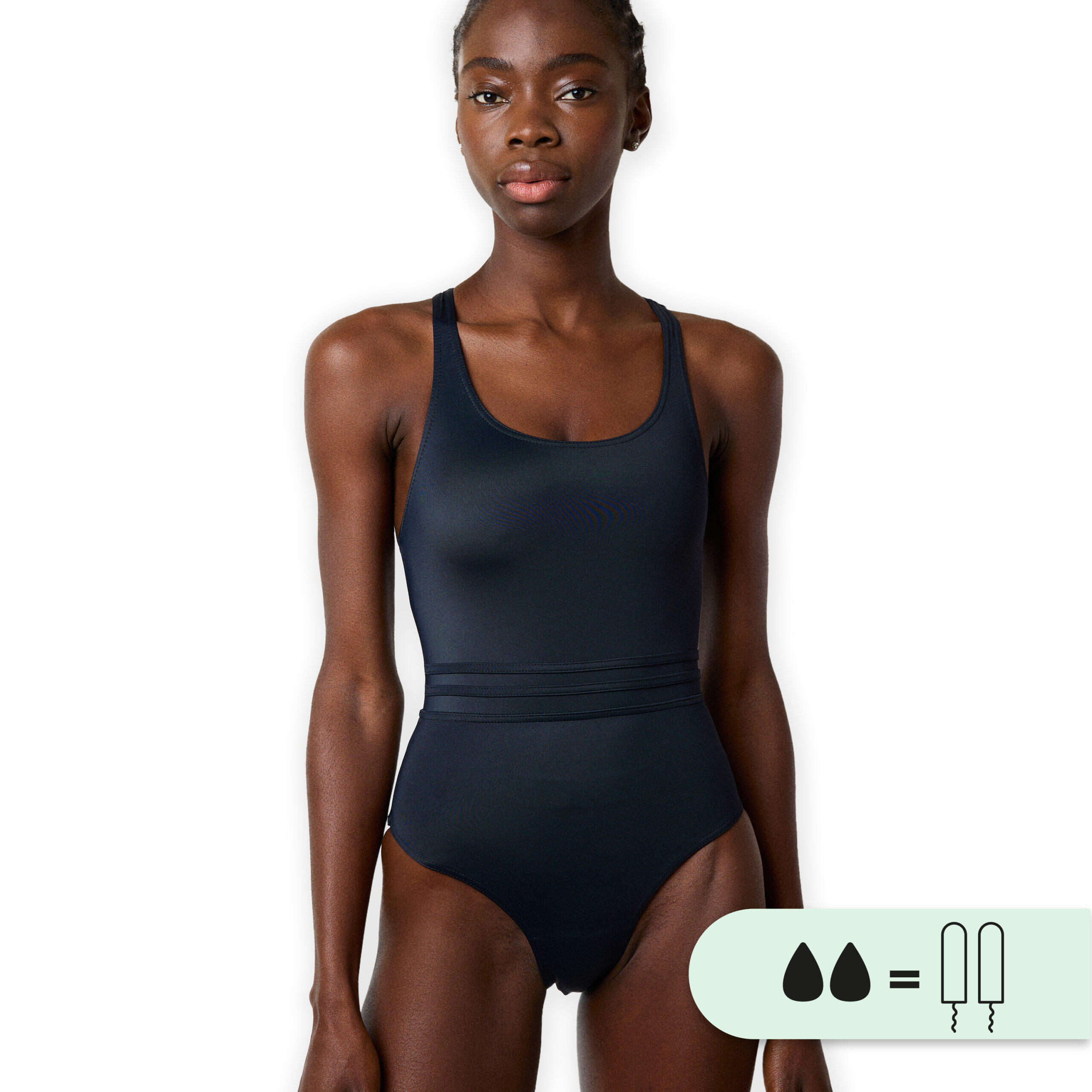 Smoon - Maillot De Bain 1p Menstruel - Flux Moyen - Maillot De Bain 1 Pièce - Noir - 40 M - Decathlon