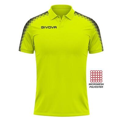 Givova polo club polo-shirt fluo geel s