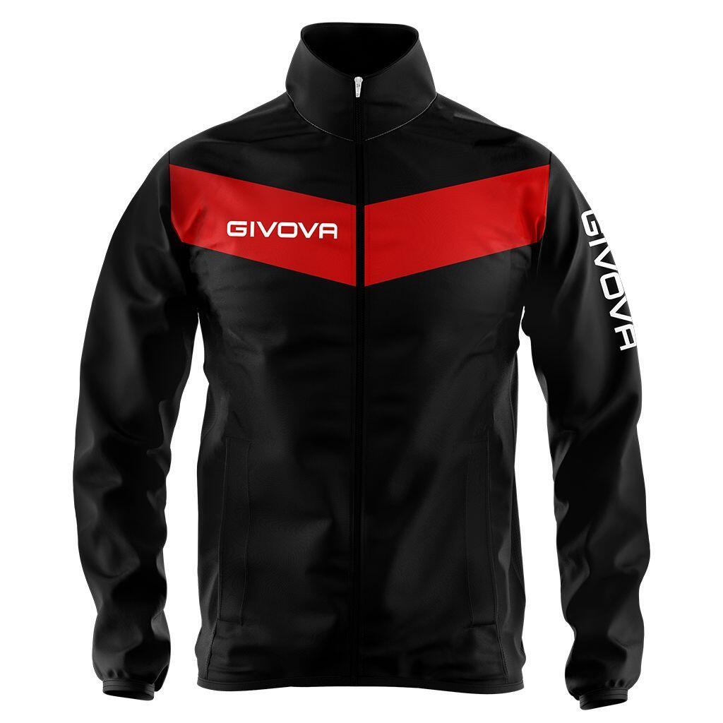 GIVOVA Givova Regenjacke Nero-Rosso für Männer - Wasserdicht und Atmungsaktiv
