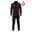Trening bărbați/femei 3082, jachetă cu fermoar + pantaloni, negru-burgundy, S