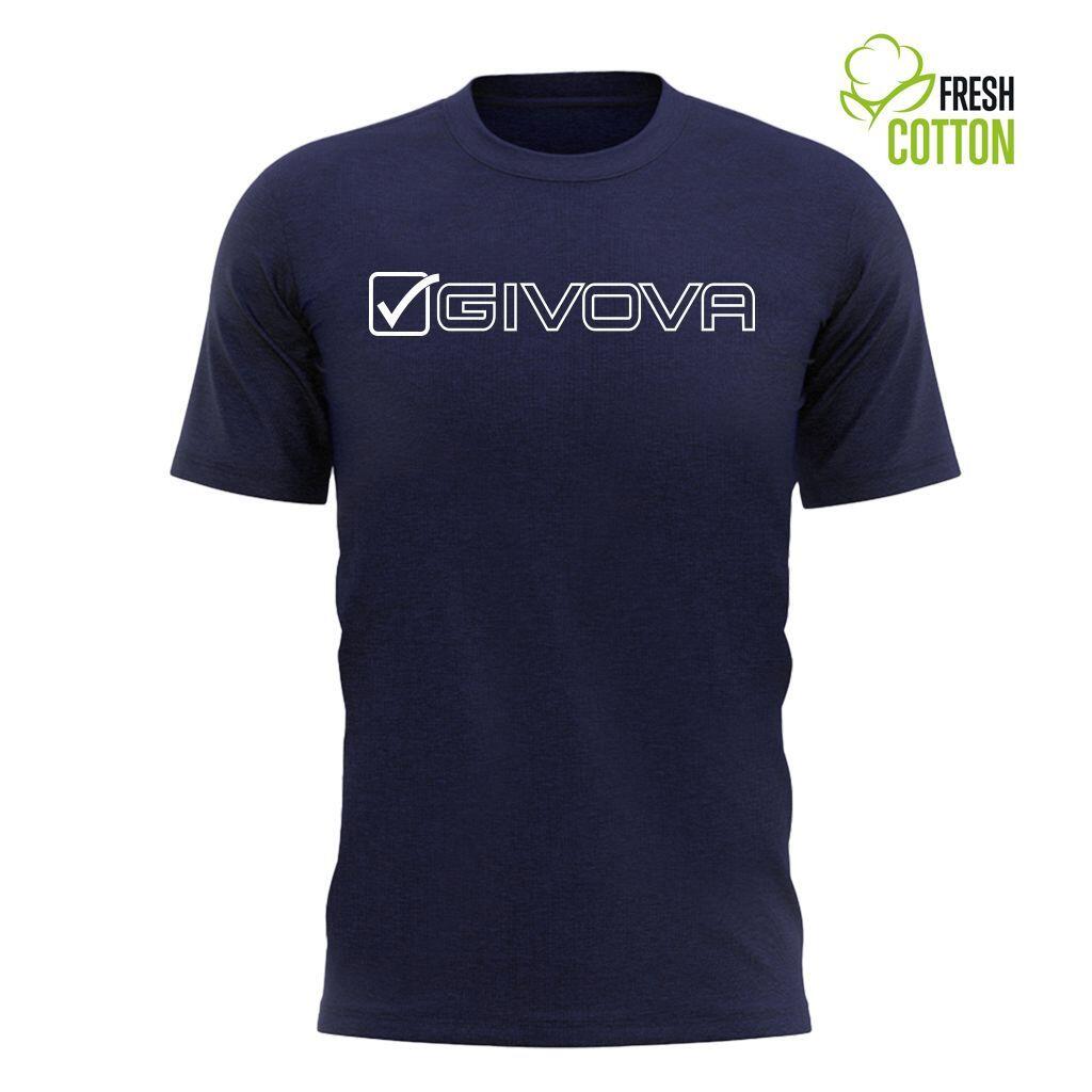 GIVOVA Givova Mondo Blauw Katoenen T-shirt voor Heren