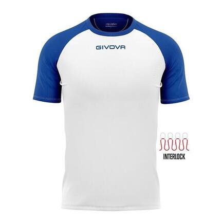 T-shirt uomo givova bianco/azzurro