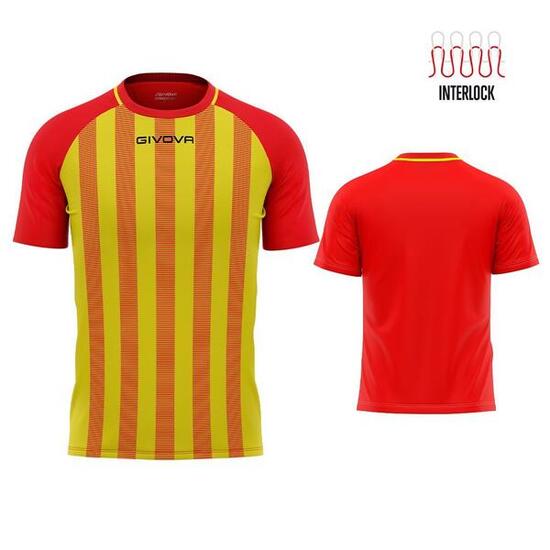 T-shirt uomo givova rosso/giallo