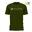Tricou Givova Mondo din bumbac 100% 170 g/m², Verde Militar/Alb, 4XL