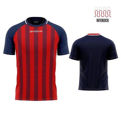 Givova rugby sportshirt rood-geel, m