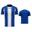 Tricou Givova Stripe Sport Men Royal-White M-respirabil