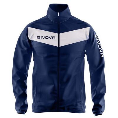 Givova regenjack blauw en wit - maat l voor heren
