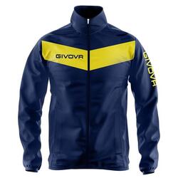 Giacca impermeabile (k-way) uomo givova blu/giallo