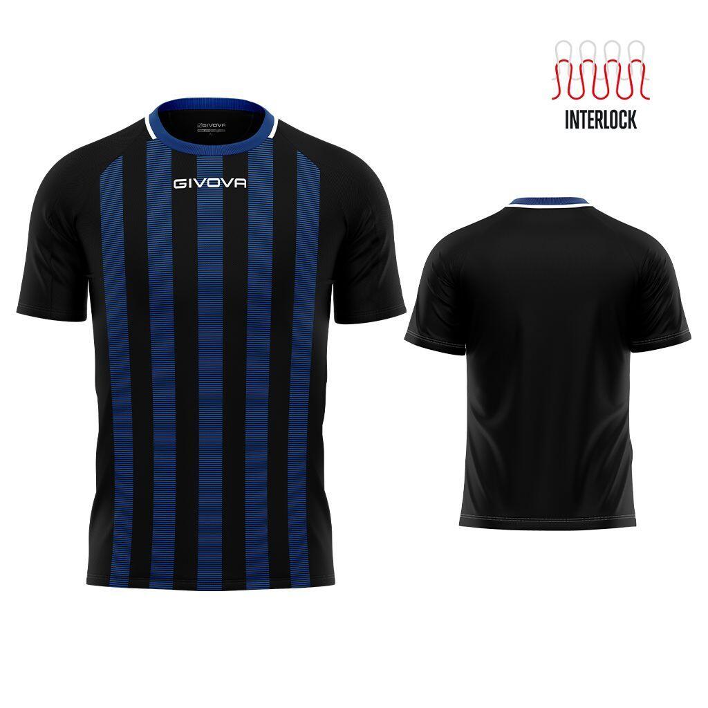 T-shirt uomo givova nero/azzurro 1/1
