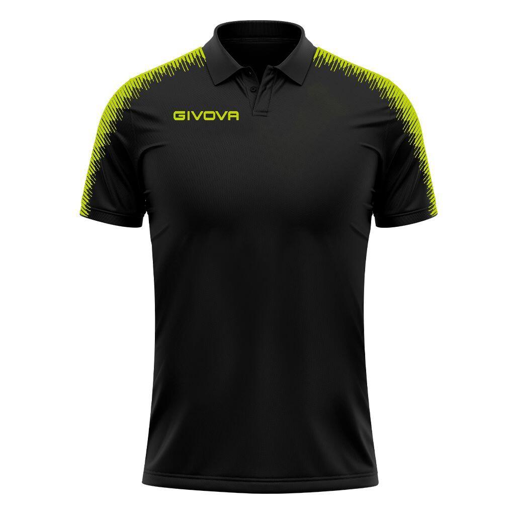 GIVOVA Polo uomo givova nero/giallo fluo