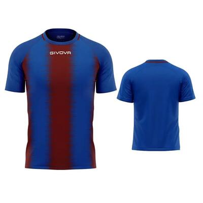 Sport-t-shirt givova streep zwart-koningszwart