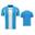 Tricou sport Givova Stripe Sky-white Blue