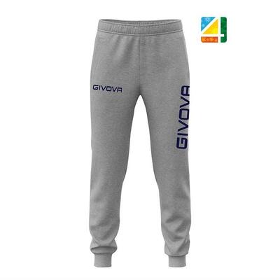 Givova trainingsbroek grijs xl - groot logo & comfortabel