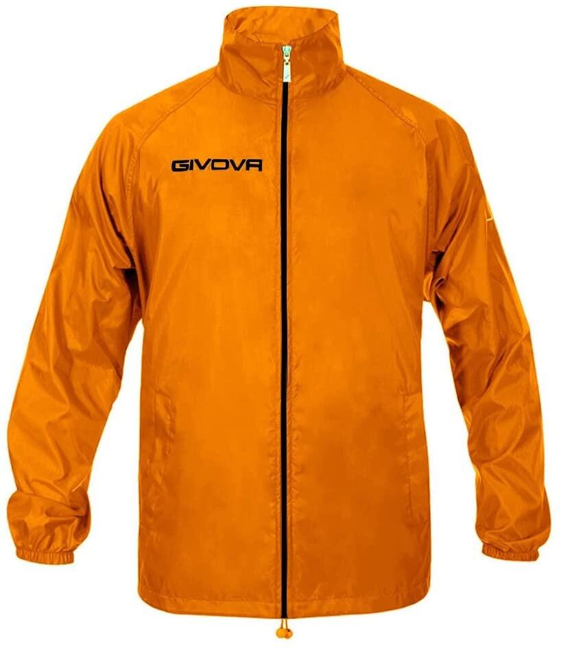 GIVOVA Giacca impermeabile (k-way) uomo givova arancio fluo